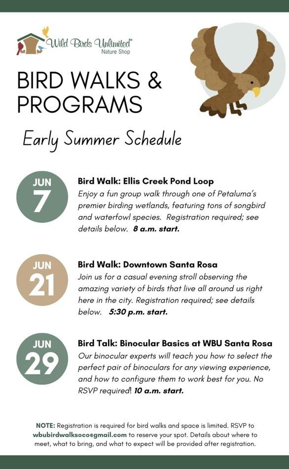 June 2025 Bird Walks & Programs