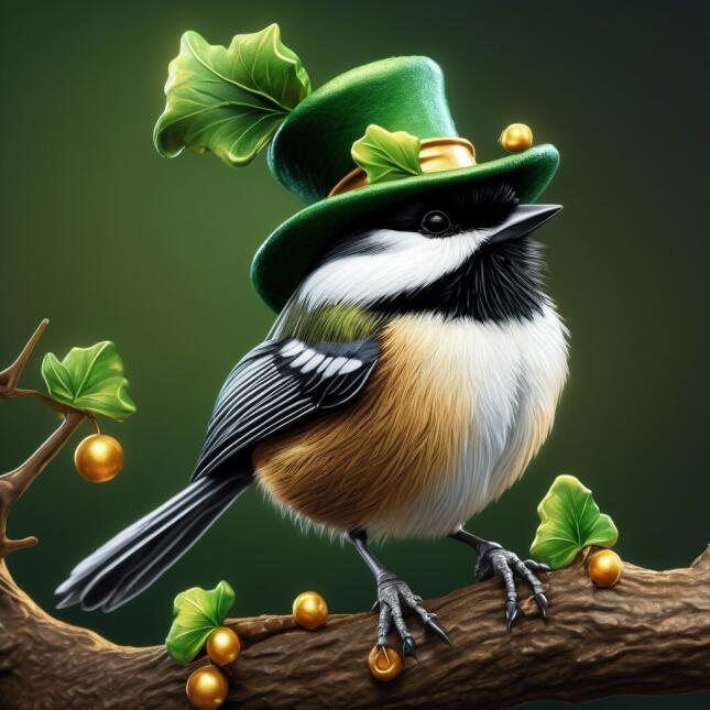 Franklin the WBU St Patricks Day Chickadee